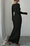 Elegant Evening Dress with Side Slit