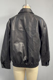 Zip-Front Classic Leather Jacket