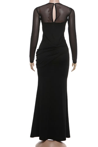 Elegant Long Sleeve Evening Dress