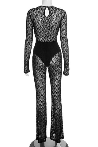 Long Sleeve Lace Jumpsuit