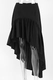 Asymmetrical Ruffle Midi Skirt