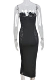 Strapless Cutout Midi Dress