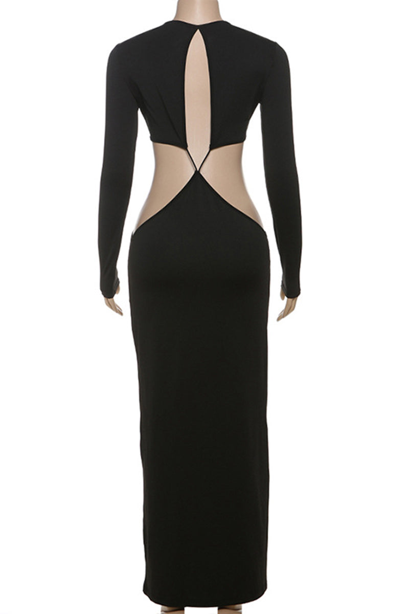 Elegant Cut-Out Evening Dress