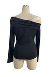 Off-Shoulder Ruched T-Shirt