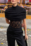 High-Neck Lace Tank Top