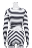 Striped Button-Up Short Set