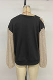 Asymmetric Cut-Out Sequin Sweatshirt