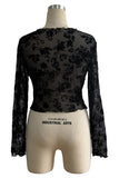 Floral Mesh Long Sleeve Top