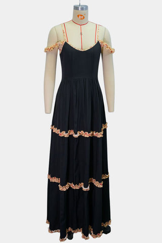 Ruffled Maxi Strap Dress
