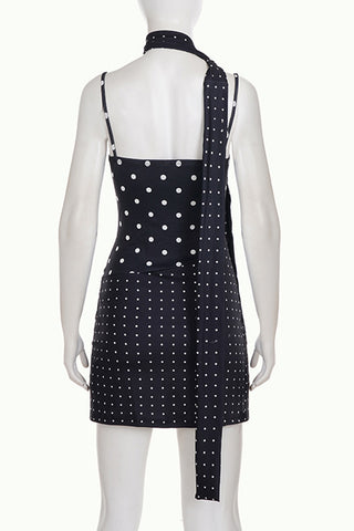 Polka Dot Casual Midi Dress