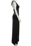 Halter Neck Maxi Dress with Sheer Detail