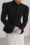 Elegant Button-Front Blazer