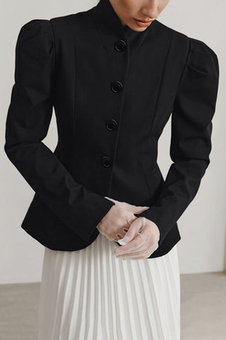 Elegant Button-Front Blazer