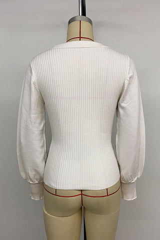 Stylish Contrast Button-Up Blouse