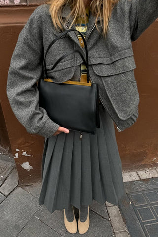 Stand-Up Collar Herringbone Jacket