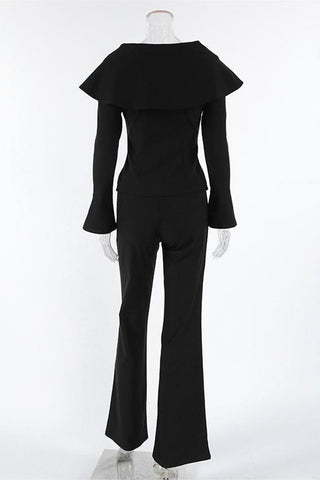 Elegant Button-Front Pants Set