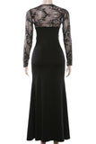 Lace Detail Evening Gown