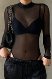 Sheer Long Sleeve Bodysuit