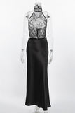 Elegant Lace Halter Skirt Set