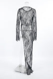 Lace Overlay Casual Dress