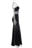 Lace-Panel Mermaid Evening Dress