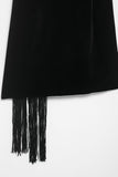 Fringe Halter Wrap Dress
