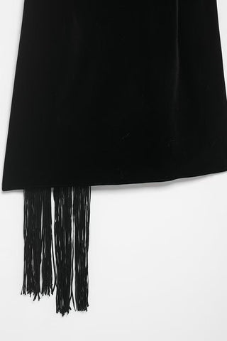 Fringe Halter Wrap Dress