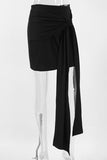 Elegant Wrap Mini Skirt