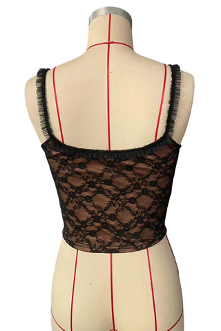 Lace Overlay Cami Top