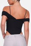 Off-Shoulder Ruched Bodysuit