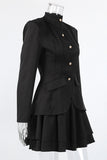 Button-Embellished Skirt Set