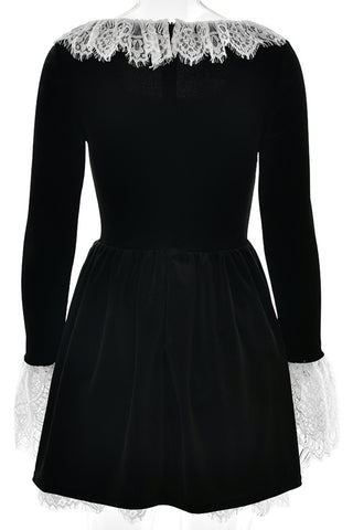 Lace-Trim Casual Dress