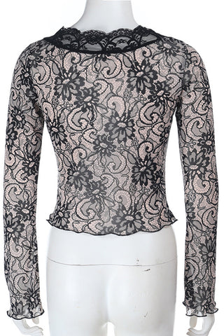 V-Neck Lace Blouse