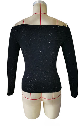 Off-Shoulder Lace Detail T-Shirt