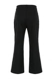 Elegant High-Waist Lace Panel Pants