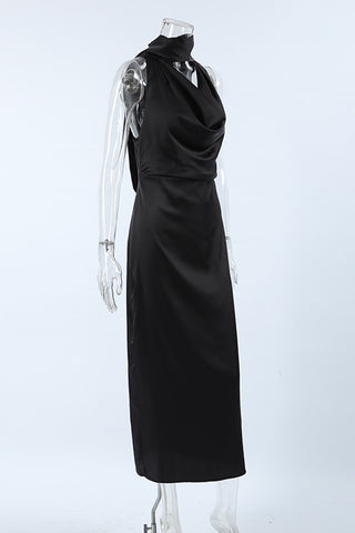 Elegant Draped Midi Dress