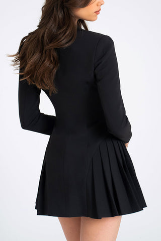 Button-Down Casual Blazer Dress