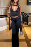 Stylish Cut-Out Pants Set
