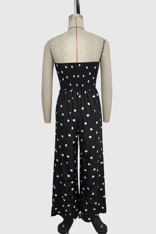 Strapless Polka Dot Jumpsuit