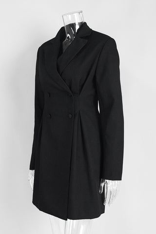 Elegant Double-Breasted Casual Dress
