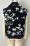 Floral Sherpa Vest with Zip Front