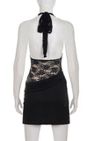 Lace Halter Mini Dress
