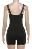 Lace-Trim Sleeveless Romper