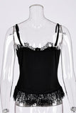 Elegant Button-Front Lace Camisole