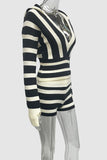 Striped V-Neck Short Set