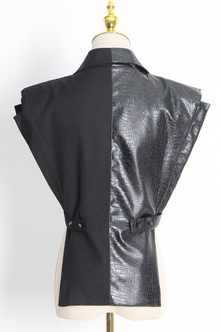 Structured Blazer with Unique Shoulder Design