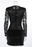 Lace and Fur Mini Dress