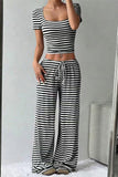 Striped Long-Sleeve Pants Set