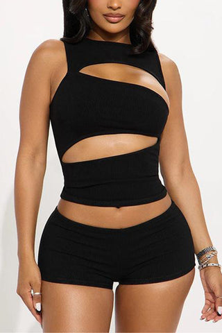 Stylish Cut-Out Short Set
