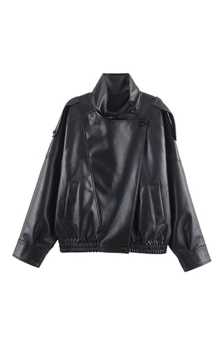 Oversized Asymmetric Collar Jacket